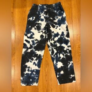 Colsie Black and White Tie-Dye Sweatpants